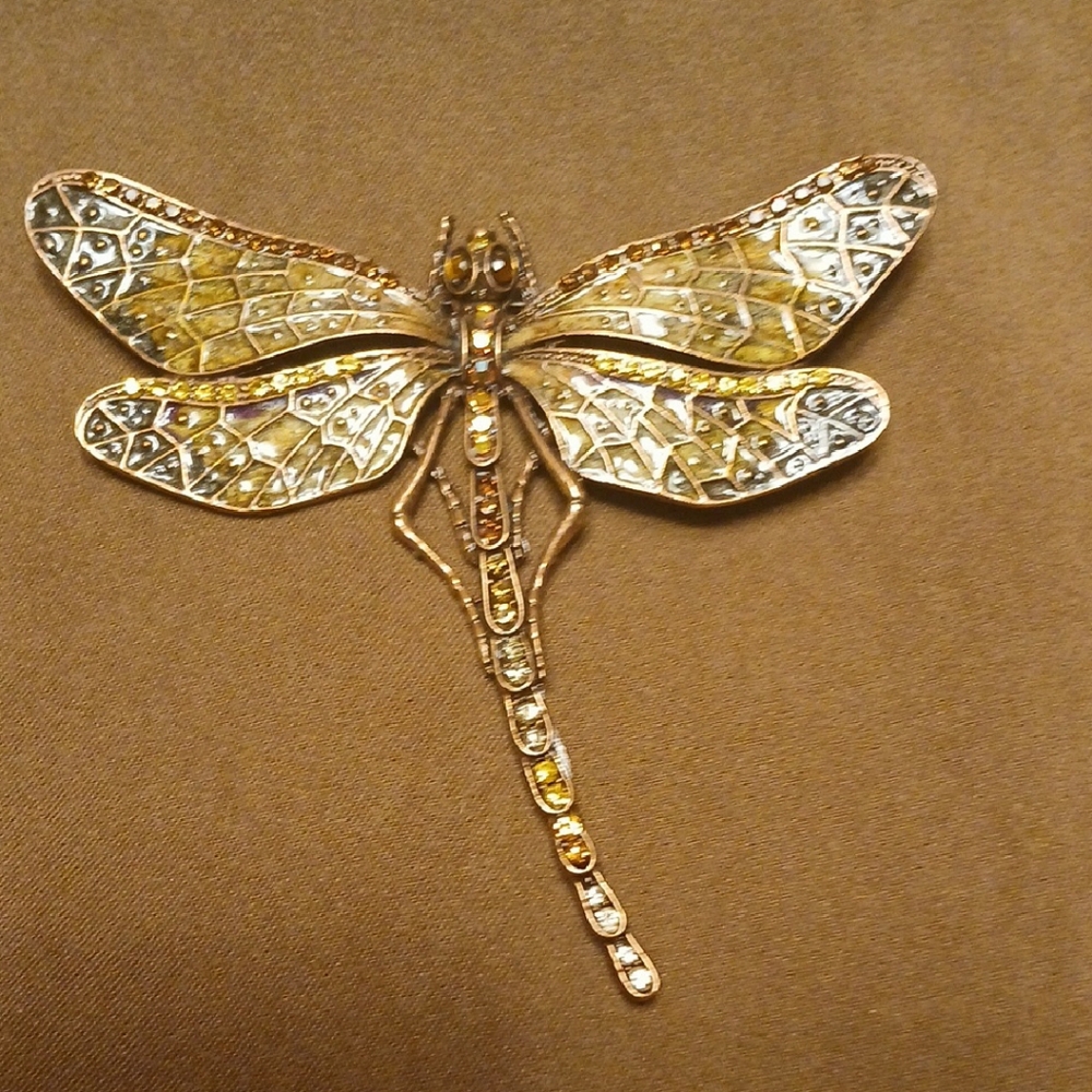 Bronze Toned Dragonfly Brooch
